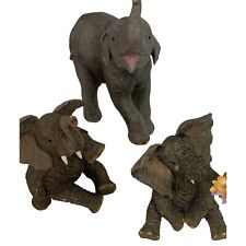 Lot of 3 Lenox Elephant Figures Y2K Vintage Handcrafted Tears of Joy Happiness picture