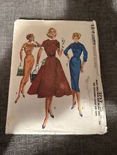 Vintage 60s McCalls Miss’ Full Or Slim Skirted Dress/Collar Cuffs Size 16 B36 FF picture