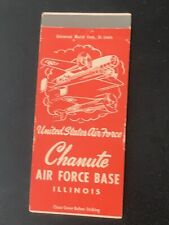Vintage Military Matchbook “Chanute Air Force Base” Illinois Aviation picture