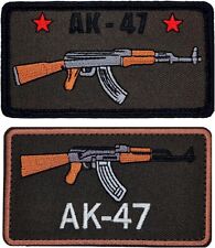 AK-47 Firearms Gun Embroidered Morale PATCH  | 2PC - Hook Backing 3.5