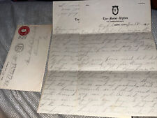 Antique 1930 Letter The Hotel Lipton Letterhead Downs Clay Center Kansas KS picture