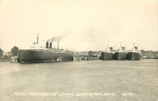 c1940 Pere Marquette Docks, Ludington, Michigan Real Photo Postcard/RPPC picture