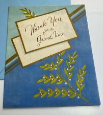 Greeting Card Thank You for a Grand Time Vintage Buzza-Cardozo Heart to Heart  picture