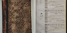 1858 antique MICHIGAN CENTRAL RAIL ROAD COMPANY handwritten LEDGER huge rr picture