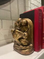 Vintage Bookends Borghese Italy Gold Gilt Birds Flowers 1960s Lovely Condition picture