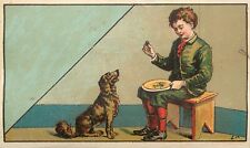 Set of 4 Victorian Trade Cards Boy & Dog, Little Boy Blue etc. 1881 G.M. Hayes picture