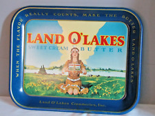 Vintage 1950s Land O'Lakes Sweet Cream Butter Metal Tray - Retired Logo picture