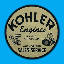 VINTAGE KOHLER ENQINES AIR GAS STATION SERVICE MAN CAVE OIL PORCELAIN SIGN picture