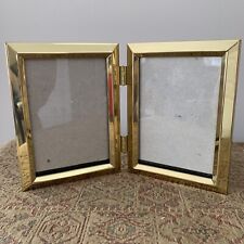 Vintage Brass Frame 3.5” x 5” Opening Bifold  picture