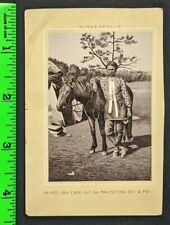 Vintage 1880's Groders Syrup Quack Medicine Indian Man Pony Teepee Trade Card picture