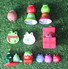 Mixed Lot of 11 Frog Style Winter Christmas Theme Figures picture