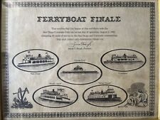 1969 San Diego Coronado Ferry Certificate from Historic Last Voyage. Original picture
