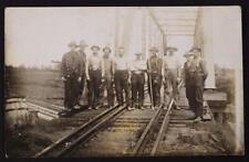 Early 1900's Men Working on the Railroad Real Photo Post Card 1-4 picture