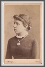 1890s Beautiful young girl School Russian Empire MEBIUS Studio antique CDV photo picture