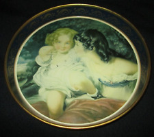 VINTAGE METAL BEER BAR TRAY W 1823 PAINTING THE CALMADY CHILDREN THOMAS LAWRENCE picture