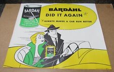 Vintage BARDAHL OIL DID IT AGAIN Detective & Lady Riding In Car Window-Wall Sign picture