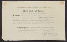 1813 U.S. Postmaster General Gideon Granger Document Signed picture