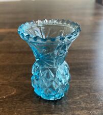Light Blue 2 -3/4 inches  Tall Miniature Vase Tooth Pick Holder Beautiful picture