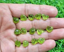 Excellent Rare Green Peridot 14 Piece Raw 8-11 MM Peridot Rough Loose Gemstone picture