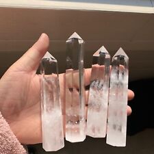 4pcs Natural Clear Quartz Cluster Crystal Mineral Point Healing DY460 picture