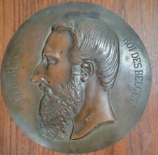 Antique King Leopold II of Belgium Copper Plaque 11