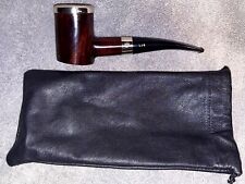 LES WOOD *** FERNDOWN BARK REO  PIPE  ORNATE LJS  925 BAND hand made in ENGLAND picture