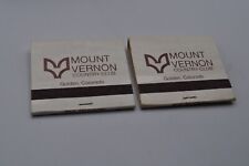 Vintage Matchbook Mount Vernon Country Club Golden Colorado Set of 2 picture