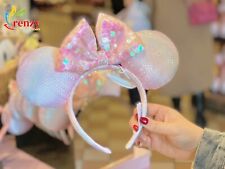 Shanghai Minnie Ears Resort Disney Parks Mickey Mouse Sakura Pink Headband US picture