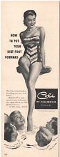 1952 Cole Of California Swimsuit One-Piece  Vintage Original Magazine Print Ad picture