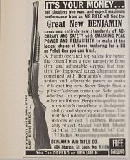 1972 Print Ad Benjamin Air Rifles Power & Reliability St Louis,Missouri picture