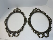 Vintage Metal Oval Ornate Frame - Set Of 2 picture