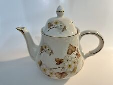Arthur Wood Teapot 6066 with Flower Design with Gold Detailing Made in England picture