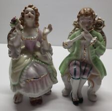 VINTAGE HAND PAINTED ANDREA ENGLISH STYLE FIGURINES  # Q75A & Q75B picture