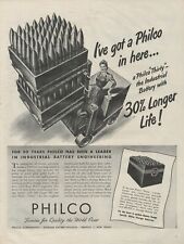 1945 Philco Thirty Industrial Battery Engineering Forklift Shells WW2 Print Ad picture