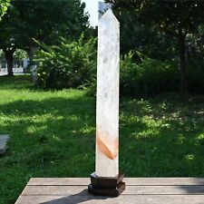 53.24LB Natural Clear quartz obelisk crystal wand Tower point healing picture