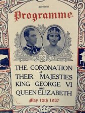 Programme Coronation of Their Majesties King George VI & Queen Elizabeth 5/12/37 picture