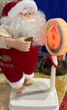 Vintage 1996 Telco The Weigh In Singing Santa Christmas Display Scene - Works picture
