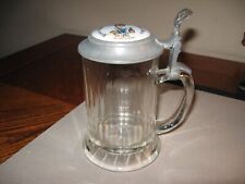 Antique Circa 1910-1920 Mc Avoy's Kloster Brau Glass Beer Stein Inlaid Lid picture