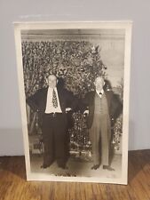 Vintage 1930-40s Grumpy Funny Old Men Posing or Dancing In Front Christmas Tree picture