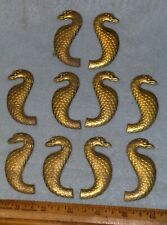 10 Antique STAMPED BRASS SEA SERPENT New Old Stock * MC LILLEY * NOS Stamping picture