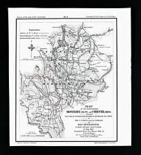 1875 Ruger Civil War Map Monterrey Tennessee - Corinth Mississippi Entrenchments picture