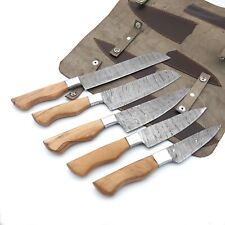 Custom Handmade Damascus Chef Knives Set /Kitchen Knives 5 Pieces Set SS-17478 picture