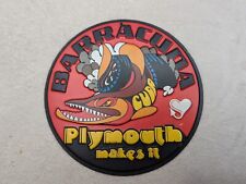 BARRACUDA Plymouth makes it EMBOSSED TIN SIGN - Officially Licensed by Chrysler  picture