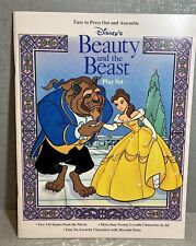 VTG DISNEY Beauty and the Beast Play Set (1991, Paperback) Press Out & Assemble picture