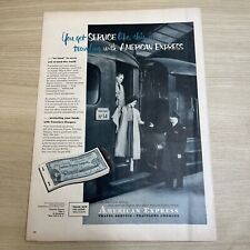 American Express Traveler's Cheques 1955 Vintage Print Ad Life Magazine picture