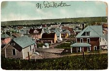 MINOT, ND - View of Town, Residences, Ward County North Dakota Postcard 1909 picture