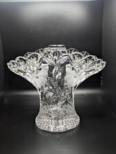  🌸 Vintage Etched Floral Glass Vase Decorative Floral 7