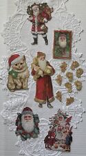 15 Vintage Victorian Style Die Cut Christmas Ornaments Lot Double-Sided picture