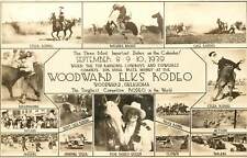 1939 RPPC Multiview Woodward Elks Rodeo, Woodward OK 14 Attractions Depicted picture