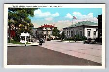 Milford MA-Massachusetts, Post Office, Powers Square, Antique Vintage Postcard picture